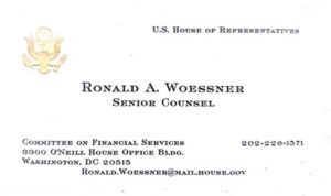 Ron Woessner Business Card